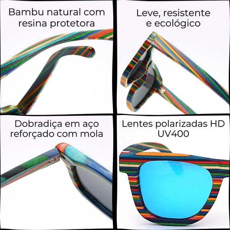 Óculos Bamboo Colors