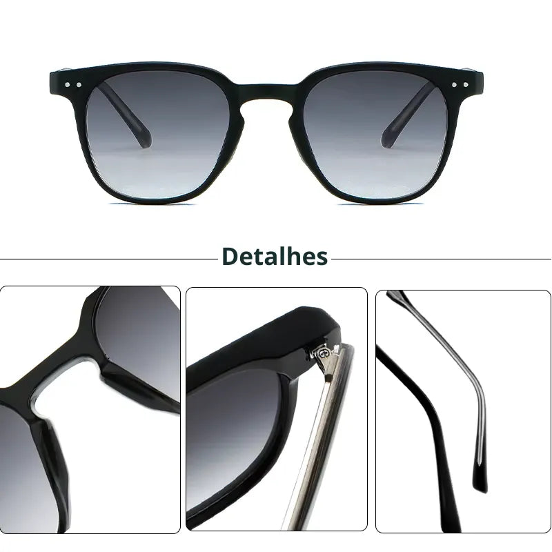 Detalhes do Óculos de sol redondo Pipa com armação leve e proteção UV400