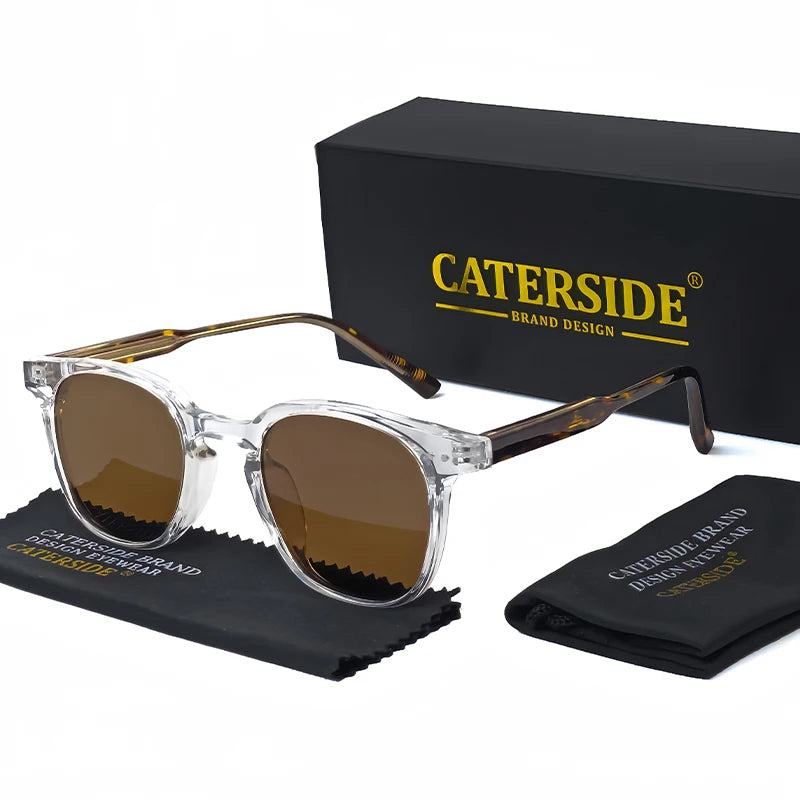 Kit do Óculos de sol redondo Pipa com armação leve e proteção UV400 transparente