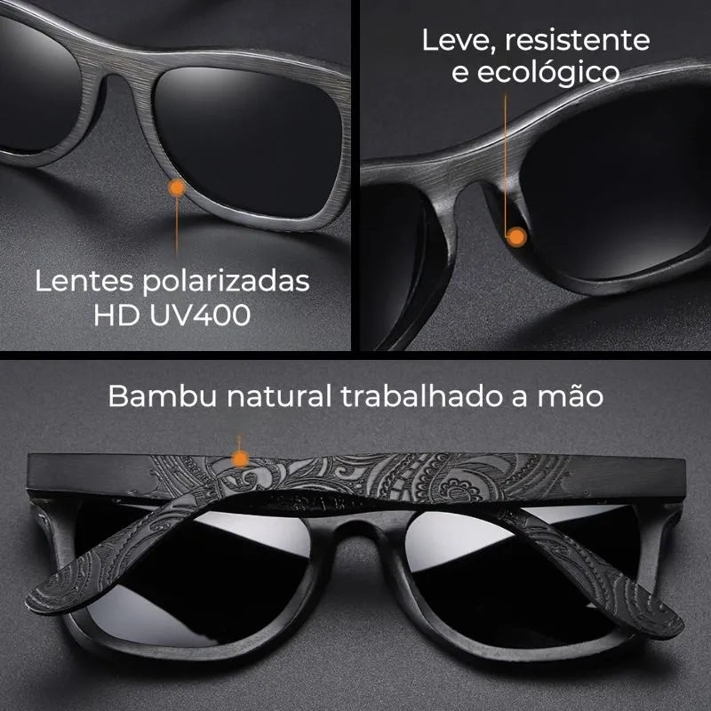 Óculos Bamboo Dark Polarizado