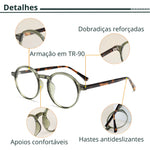 Detalhes do Óculos de grau Flux retrô redondo