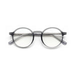 Óculos de grau Flux retrô redondo cinza frontal