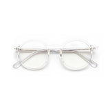Óculos de grau Flux retrô redondo transparente frontal