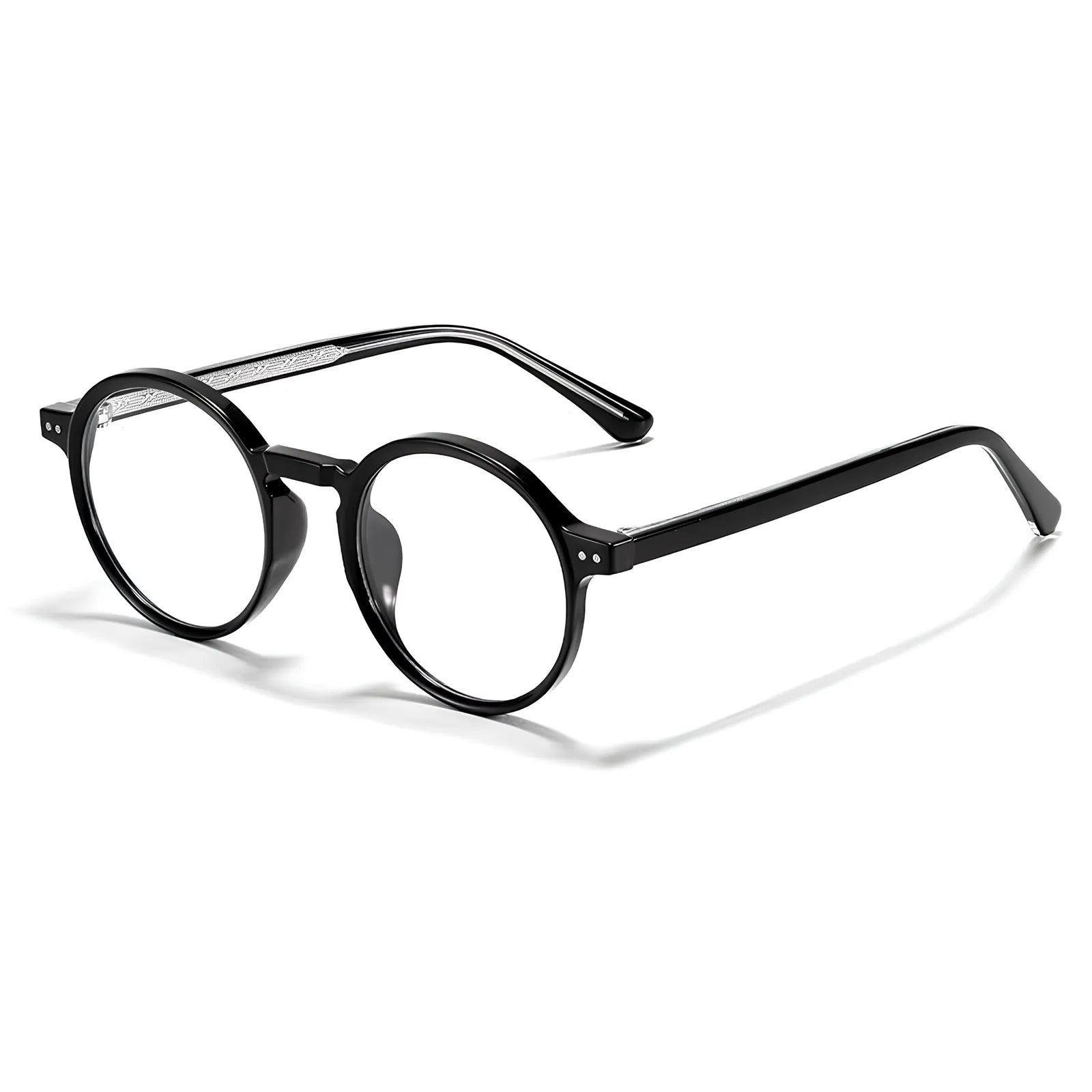 Óculos de grau Flux retrô redondo preto