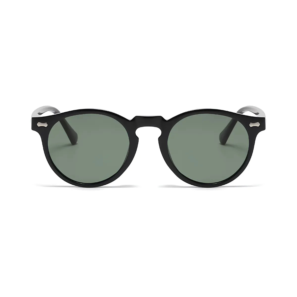 Óculos Ibiza Polarizado – Frontal, Armação Preta com Lentes Verdes
