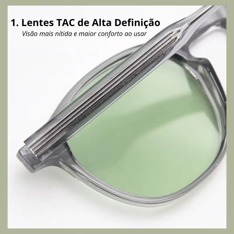 Detalhes das Lentes do Óculos Ipanema Polarizado