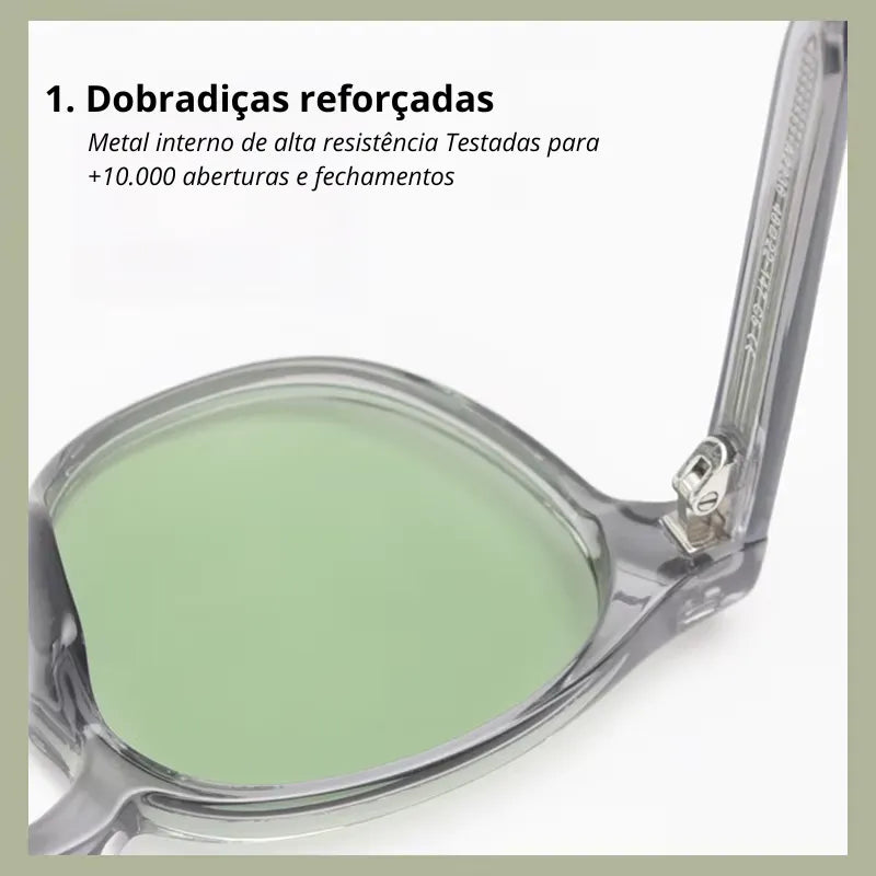 Detalhes das Dobradiças do Óculos Ipanema Polarizado