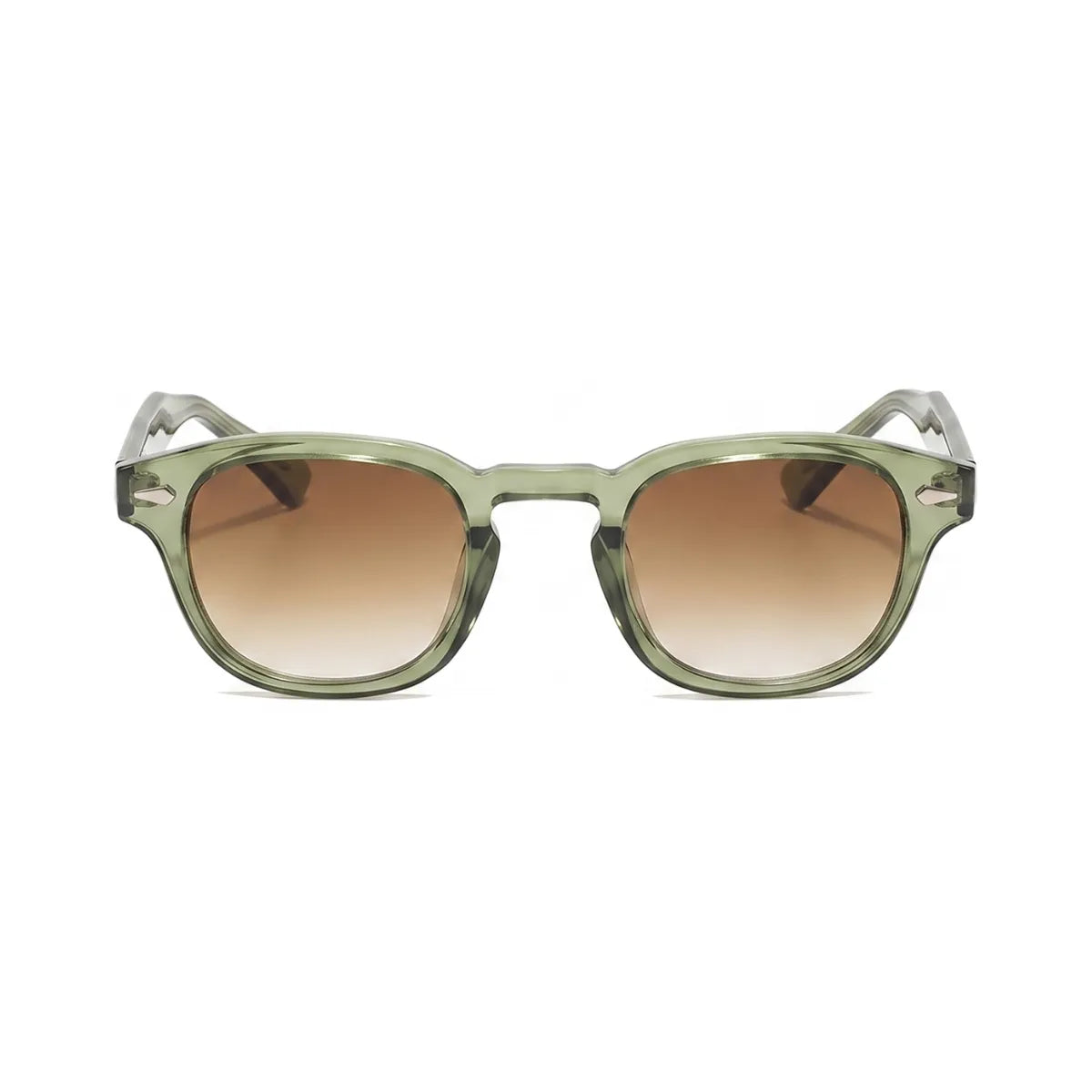 Óculos Maresias – Frontal, Armação Verde Oliva com Lentes Marrons