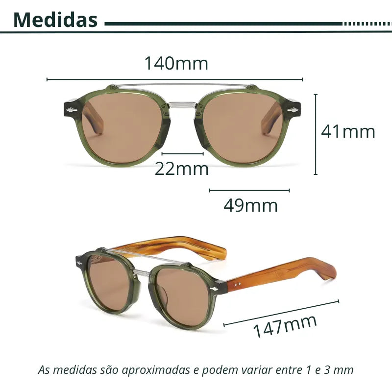 Medidas do Óculos Cannes Polarizado UV400