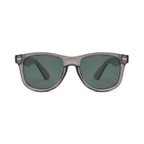 Óculos Aster Polarizado UV400 - Frontal - Armação Cinza com Lentes Verdes