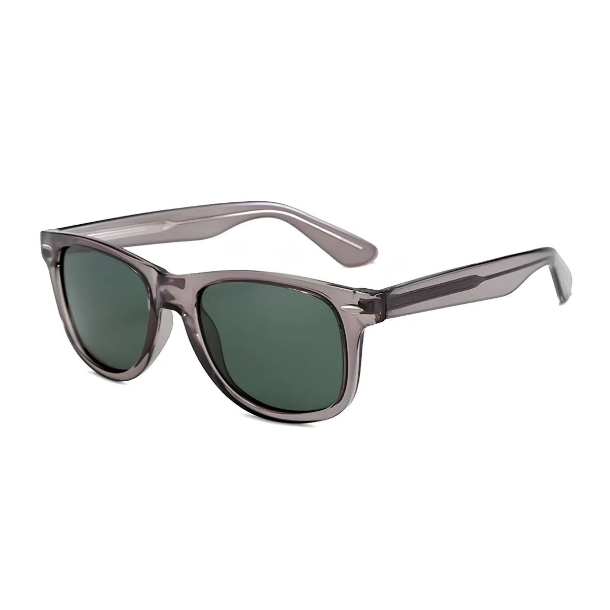 Óculos Aster Polarizado UV400 - Lateral - Armação Cinza com Lentes Verdes