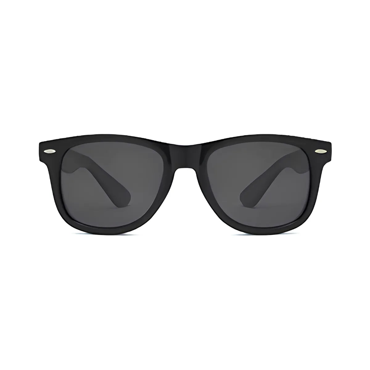 Óculos Aster Polarizado UV400 - Frontal - Armação Preta com Lentes Cinzas
