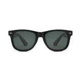 Óculos Aster Polarizado UV400 - Frontal - Armação Preta com Lentes Verdes