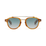 Óculos Cannes Polarizado Laranja com Lentes Verdes Visto de Frente
