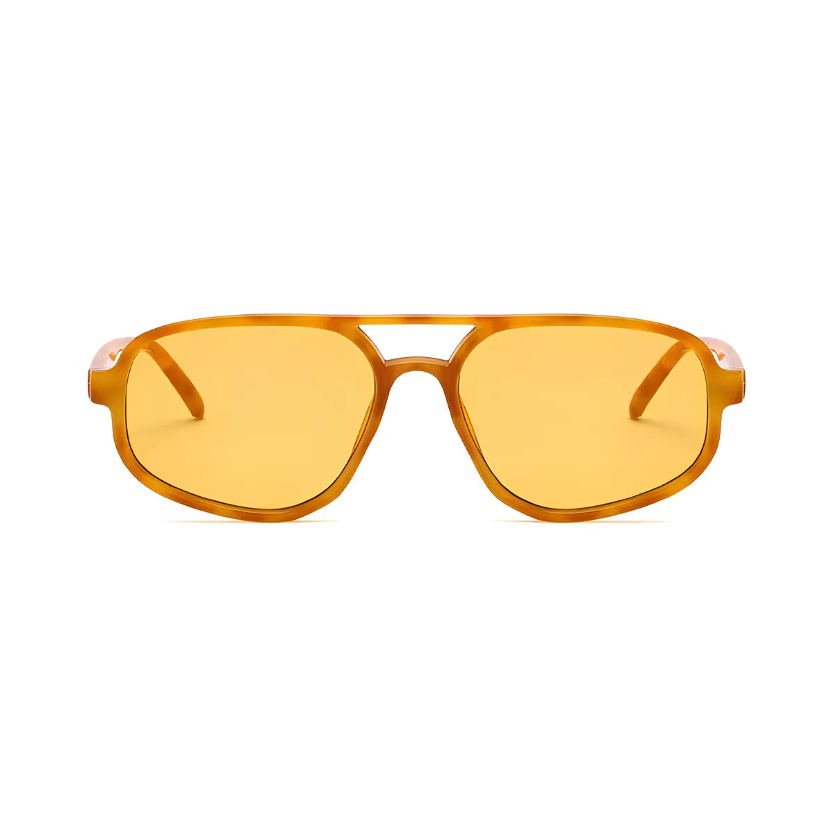Óculos Essenza – Frontal, Armação Laranja com Lentes Amarelas
