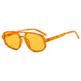 Óculos Essenza – Lateral, Armação Laranja com Lentes Amarelas