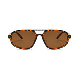 Óculos Essenza – Frontal, Armação Leopardo com Lentes Marrons