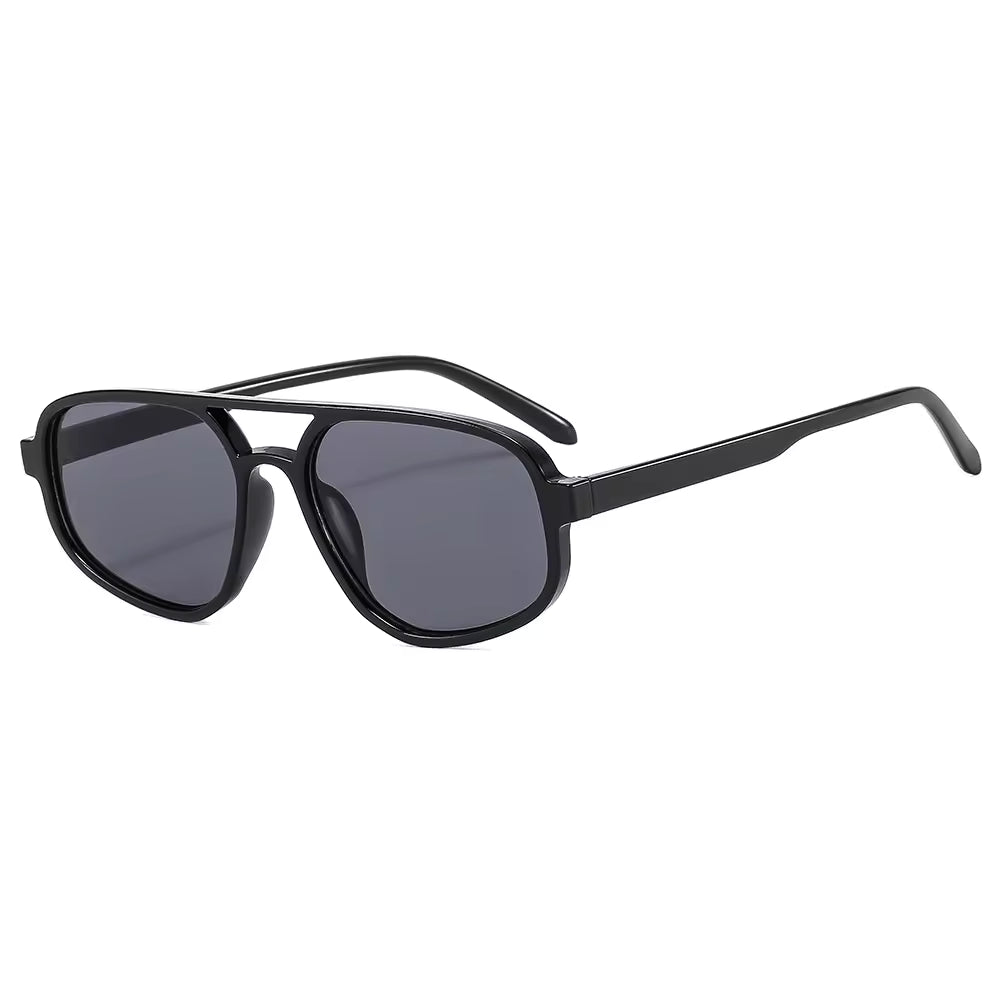 Óculos Essenza – Lateral, Armação Preta com Lentes Cinzas