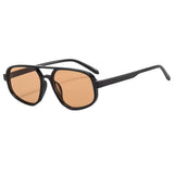 Óculos Essenza – Lateral, Armação Preta com Lentes Marrons