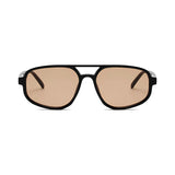 Óculos Essenza – Frontal, Armação Preta com Lentes Marrons