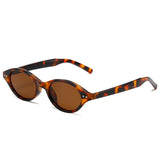 Óculos Jari – lateral, armação leopardo com lentes marrons