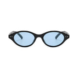 Óculos Jari – Frontal, Armação Preta com Lentes Azuis