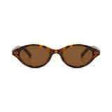 Óculos Jari – Frontal, Armação Leopardo com Lentes Marrons