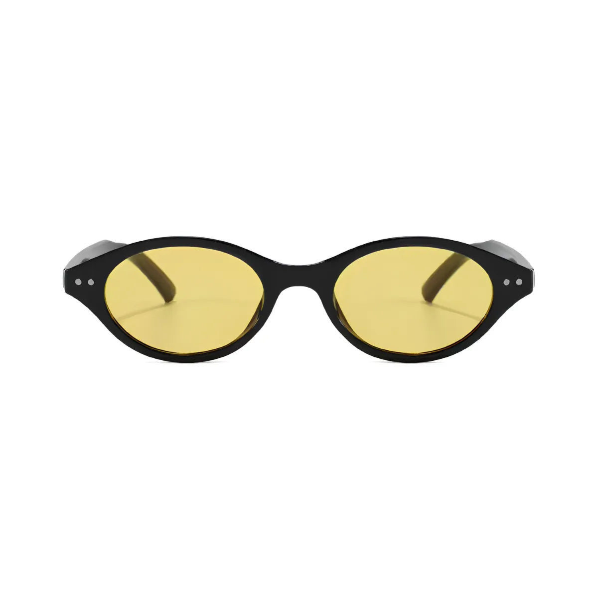 Óculos Jari – Frontal, Armação Preta com Lentes Amarelas