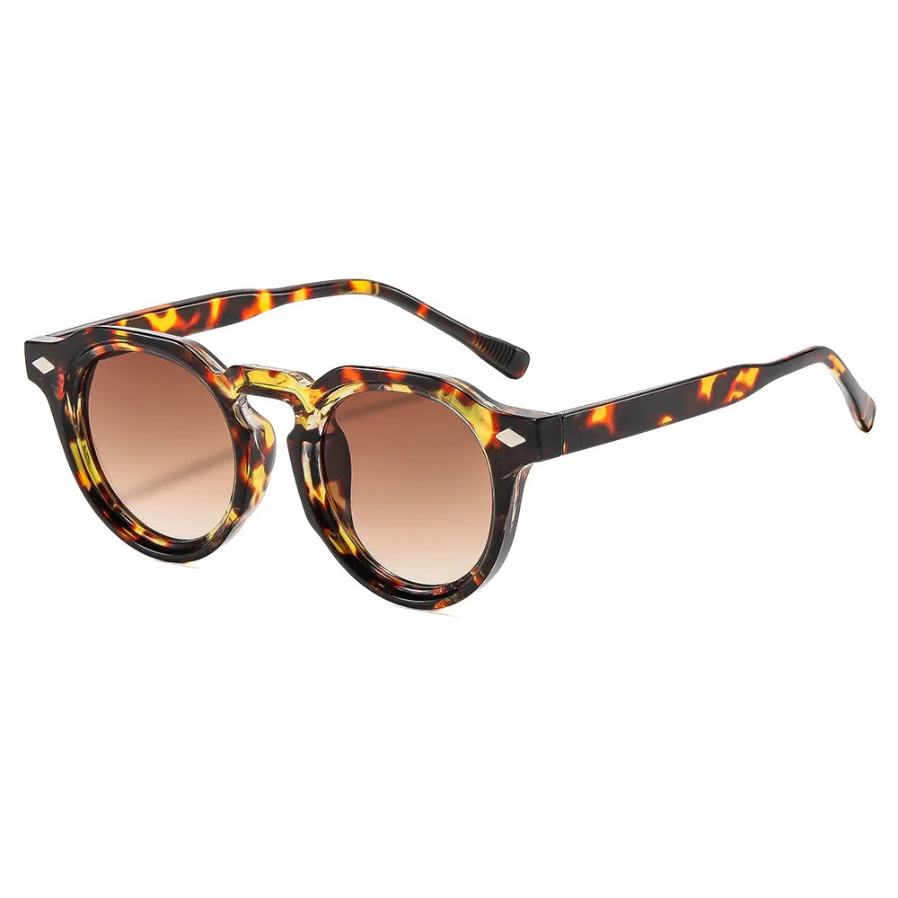 Óculos Positano – Lateral, Armação Leopardo com Lentes Marrons