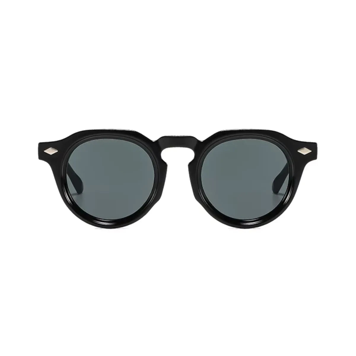 Óculos Positano – Frontal, Armação Preta com Lentes Cinzas