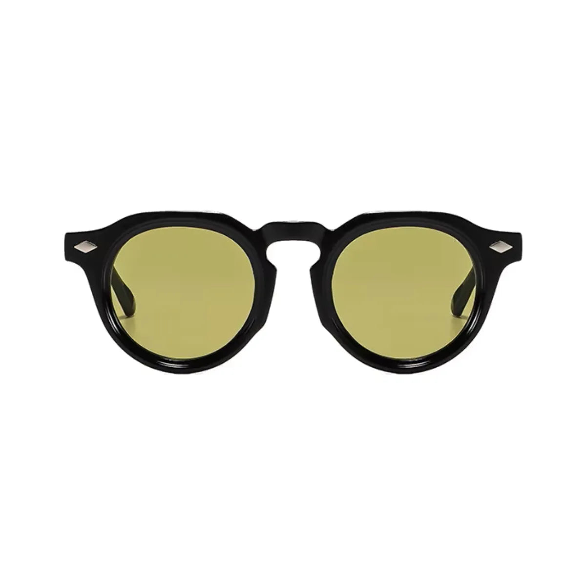 Óculos Positano – Frontal, Armação Preta com Lentes Verde Oliva