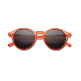 Óculos Rio Polarizado – frontal, armação laranja com lentes cinzas