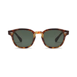 Óculos Riviera UV400 Leopardo com Lentes Verdes Visto de Frente