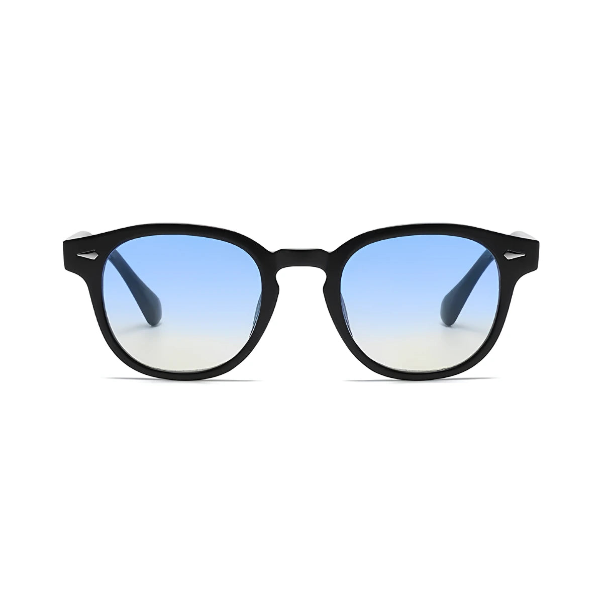 Óculos Riviera UV400 Preto com Lentes Azuis Visto de Frente