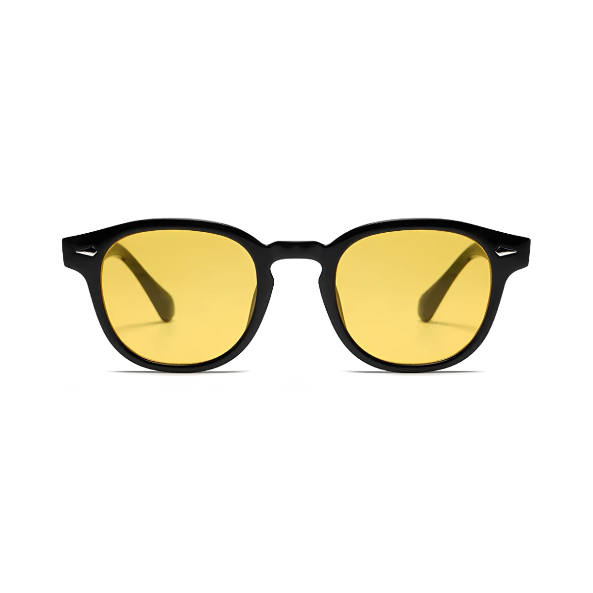 Óculos Riviera UV400 Preto com Lentes Amarelas Visto de Frente