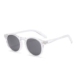 Óculos Vintage Lud – Lateral, Armação Transparente Com Lentes Cinzas