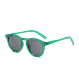 Óculos Vintage Lud – Lateral, Armação Verde Com Lentes Cinzas
