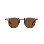 Óculos de sol Paraty redondo retrô marrom de frente