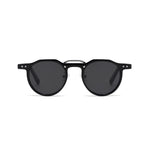 Óculos de sol Paraty redondo retrô preto de frente