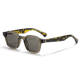 Óculos de sol Sancho retrô quadrado Selva Verde Oliva