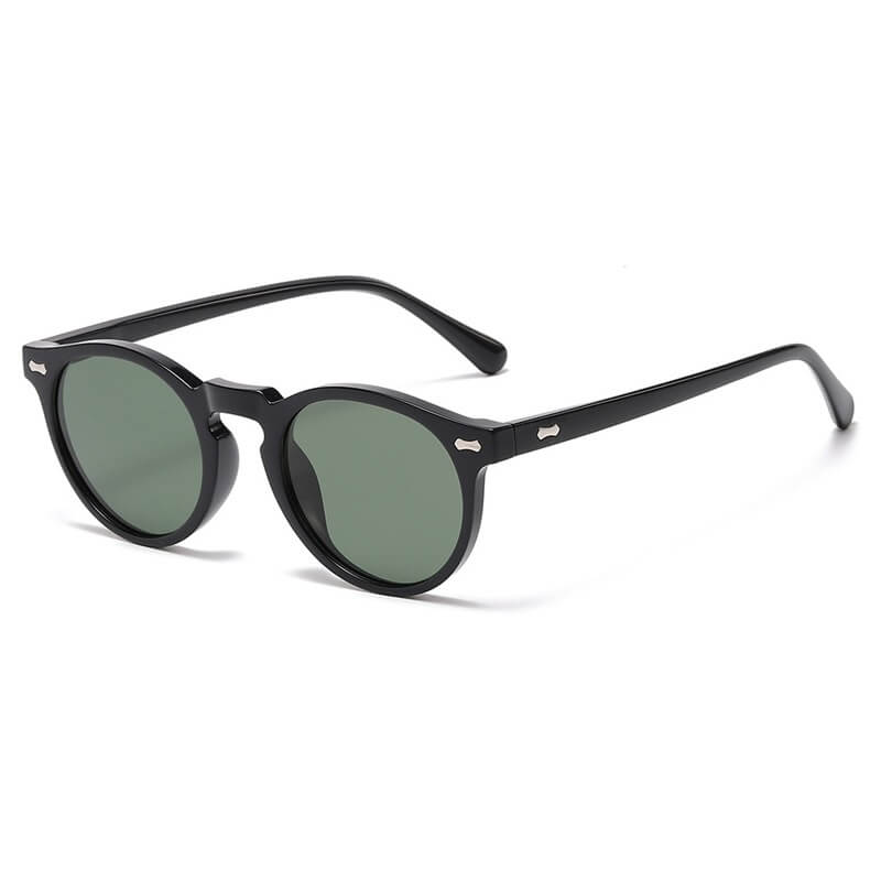 Óculos Ibiza Polarizado – Lateral, Armação Preta com Lentes Verdes